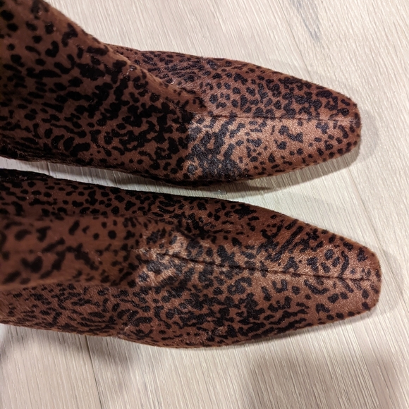 Leopard Print Ankle Boots with fur texture - Picture 8 of 12